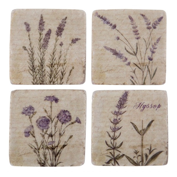 Wild Flower Tile Coasters Auburn Fox Home